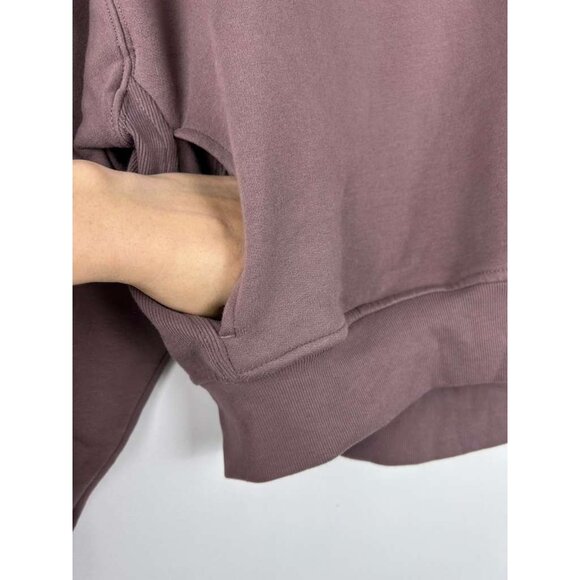 Athleta Women's XS Sweatshirt Mauve 1/4 Zip Fleece Pullover With Pockets - Picture 10 of 11